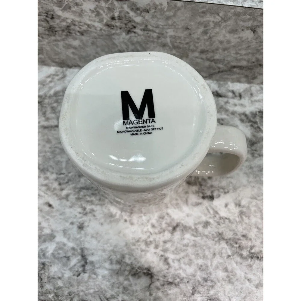 LARGE M MAGENTA  Rae Dunn Dad Coffee Mug EUC